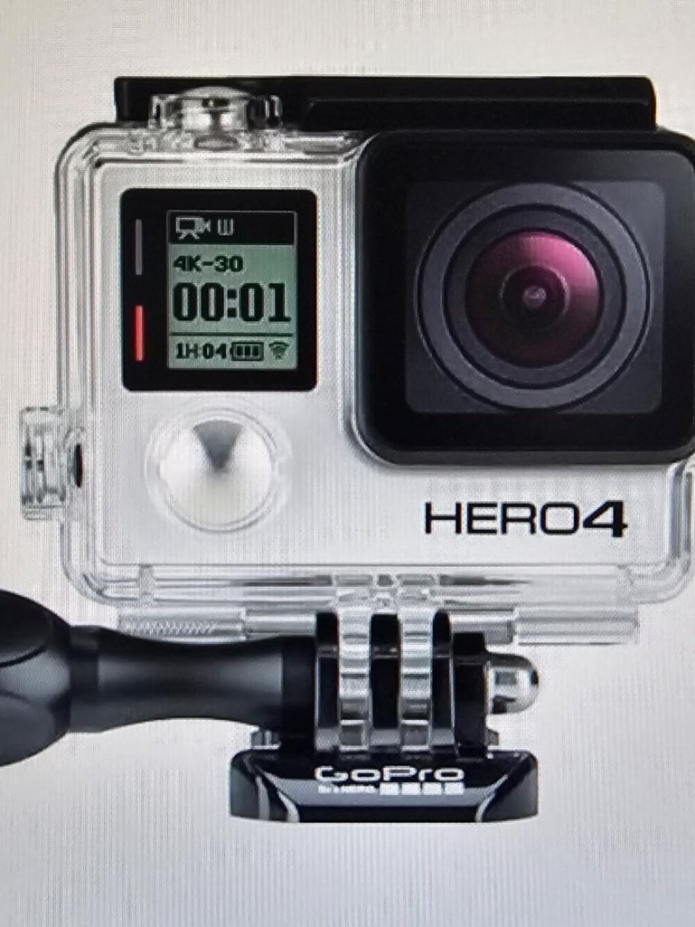 GoPro HERO 4 Action Camera Silver With Waterproof Clear Case